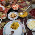 Start your day with a scrumptious and nutritious breakfast spread, featuring wholesome Poha, perfectly cooked Fried Egg, a refreshing assortment of Fresh Fruit, and the tangy sweetness of Pomegranate seeds! A delightful breakfast consisting of Poha, Fried Egg, Fresh Fruit, and Pomegranate on a plate.